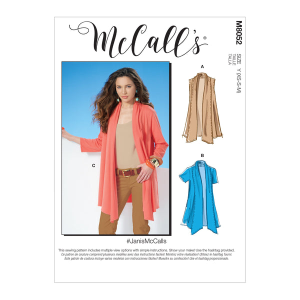 McCall’s Misses Top / Vest Sewing Pattern M8052