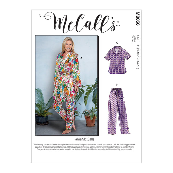 McCall’s Misses Sleepwear Sewing Pattern M8056