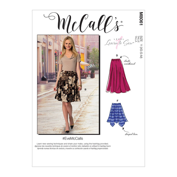 McCall’s Misses Skirt / Pants Sewing Pattern M8061