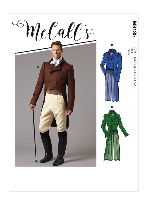 McCall’s Men/Boy Historical Coat Sewing Pattern M8135