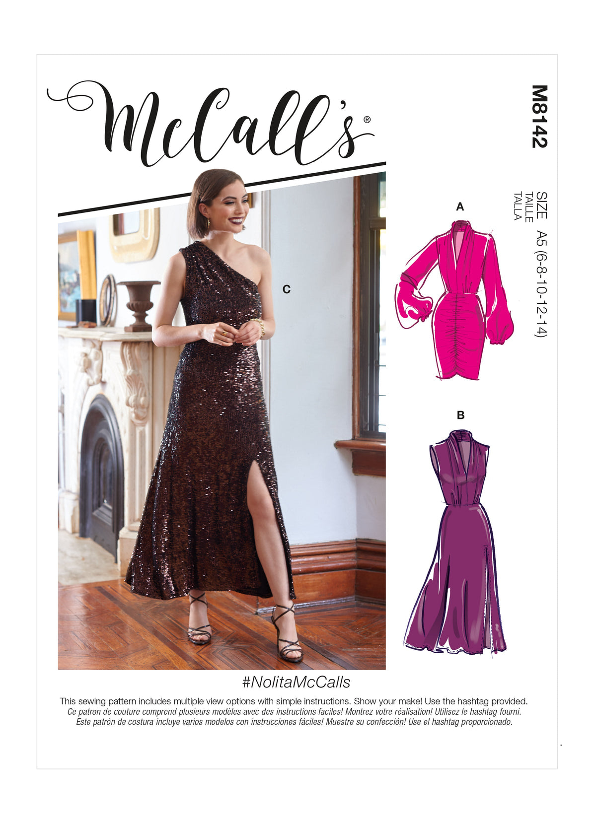 McCall’s Misses Dresses Sewing Pattern M8142
