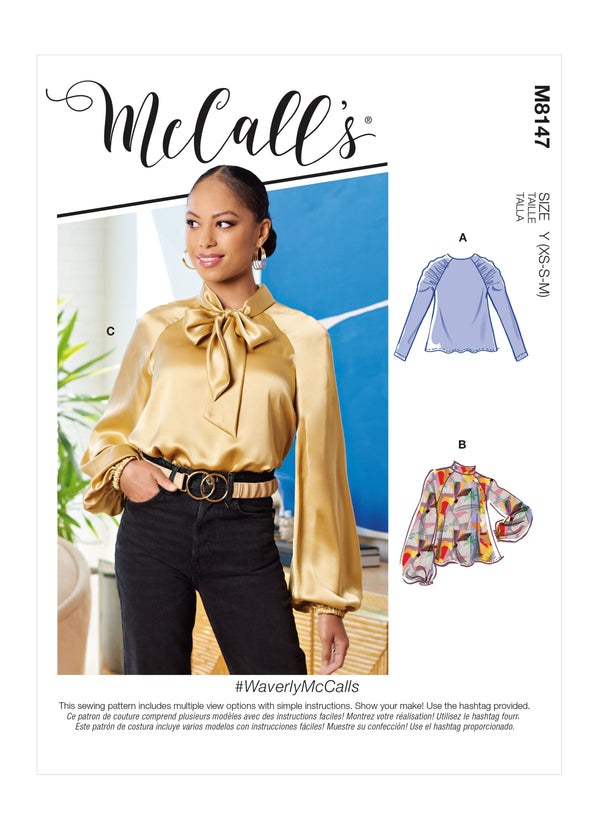 McCall’s Misses Tops Sewing Pattern M8147