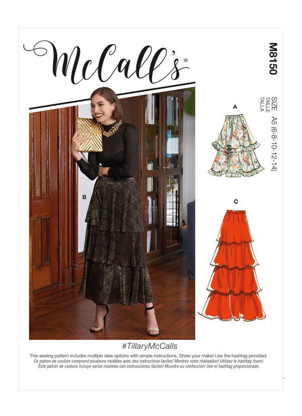 McCall’s Misses Skirts Sewing Pattern M8150