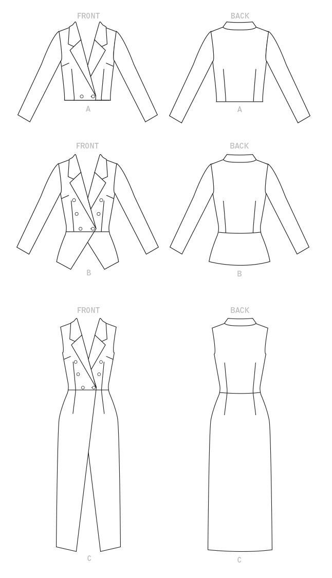 McCall’s Miss/Women Jacket & Vest Sewing Pattern M8155