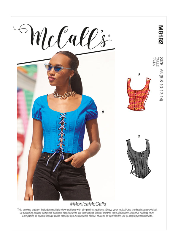 McCall’s Misses Tops Sewing Pattern M8182