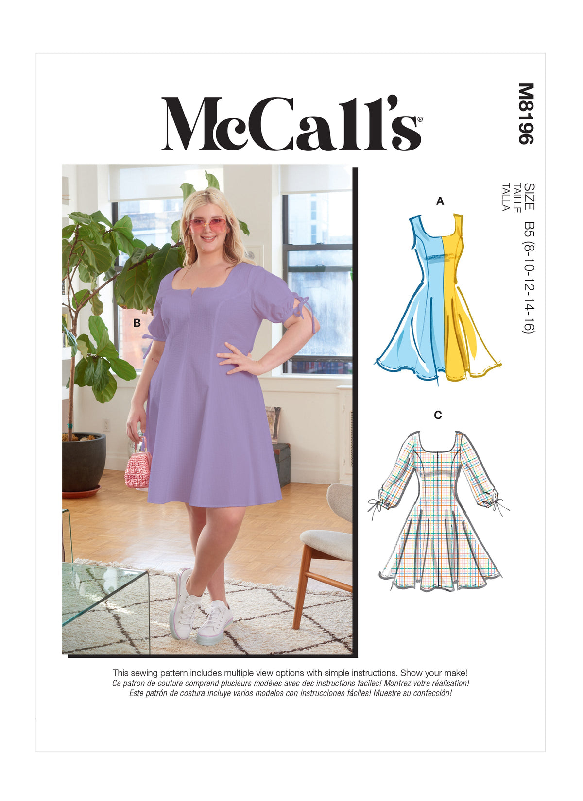 McCall’s Misses & Women's Dresses Sewing Pattern M8196
