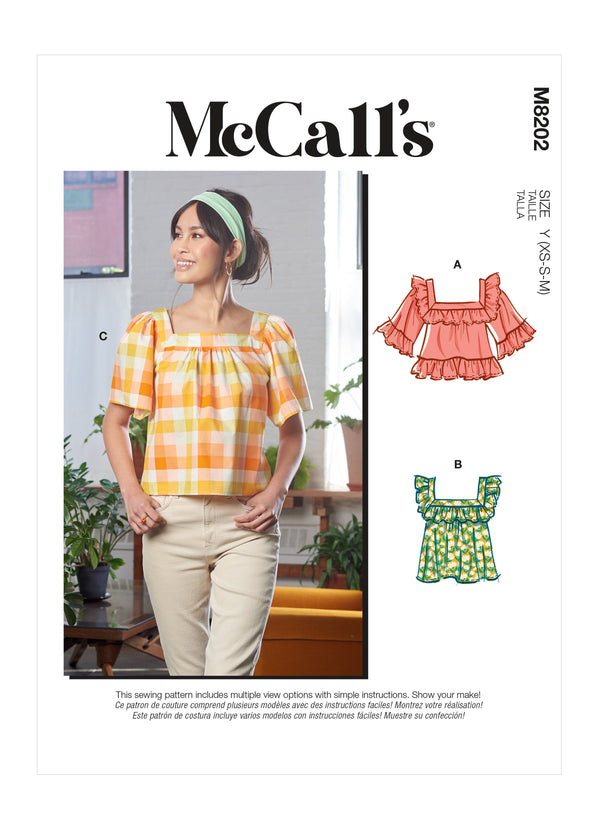 McCall’s Misses Tops Sewing Pattern M8202