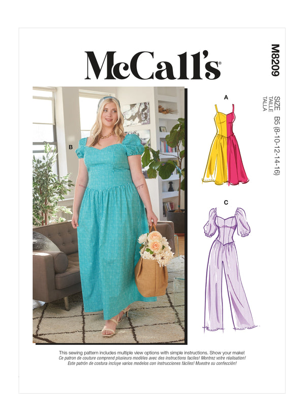 McCall’s Misses & Women's Dresses Sewing Pattern M8209