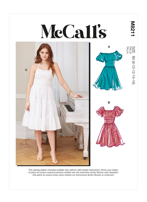 McCall’s Misses & Women's Dresses Sewing Pattern M8211