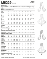 McCall’s Misses Skirt Sewing Pattern M8229