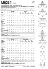 McCall’s Children's And Misses Aprons, Potholders And Tea Towel Sewing Pattern M8234