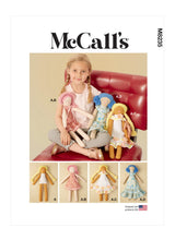 McCall’s 18" Cloth Dolls Sewing Pattern M8235