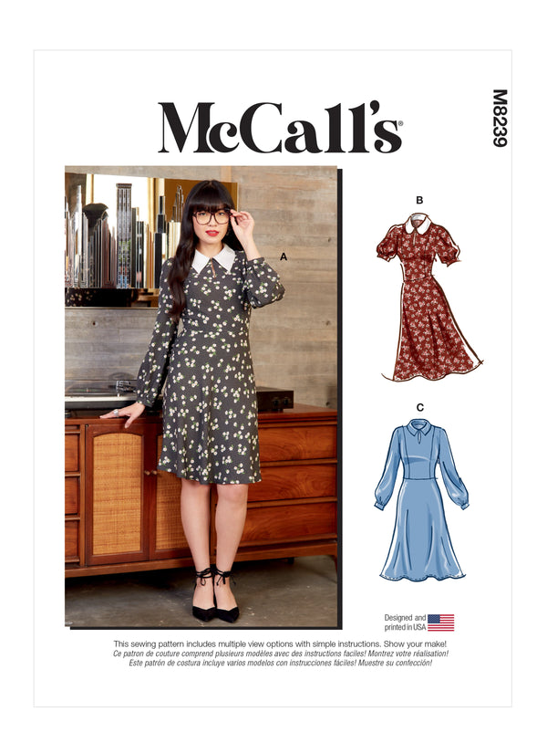 McCall’s Misses Dresses Sewing Pattern M8239