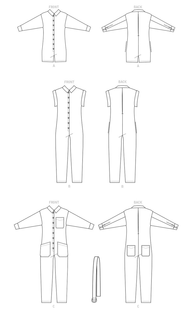 McCall’s Misses And Women's Romper, Jumpsuits And Belt Sewing Pattern M8243