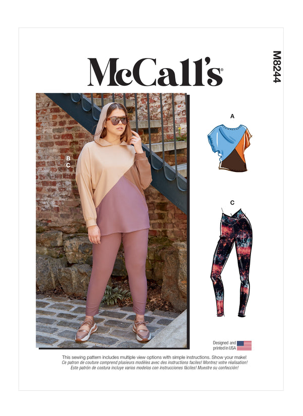 McCall’s Misses And Women's Tops And Leggings Sewing Pattern M8244