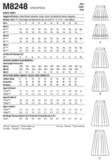 McCall’s Misses Skirts Sewing Pattern M8248