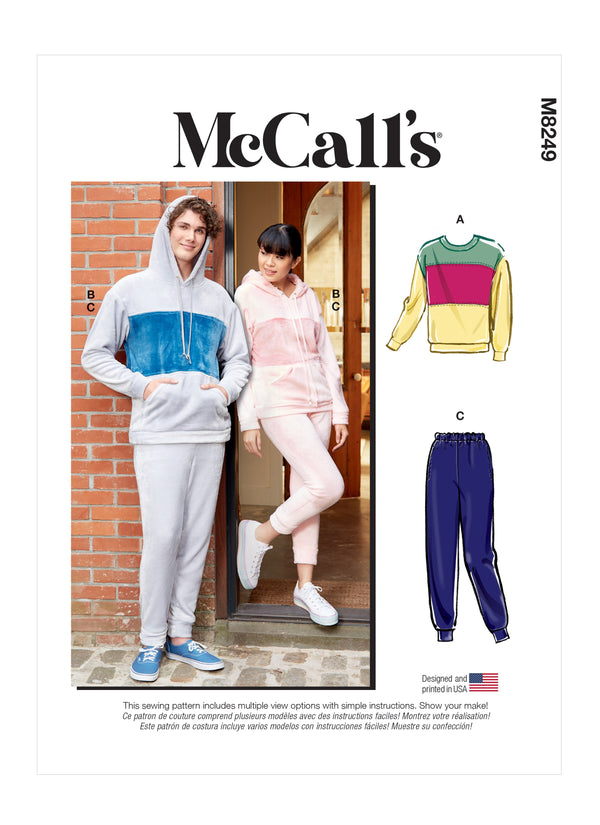 McCall’s Unisex Tops And Pants Sewing Pattern M8249