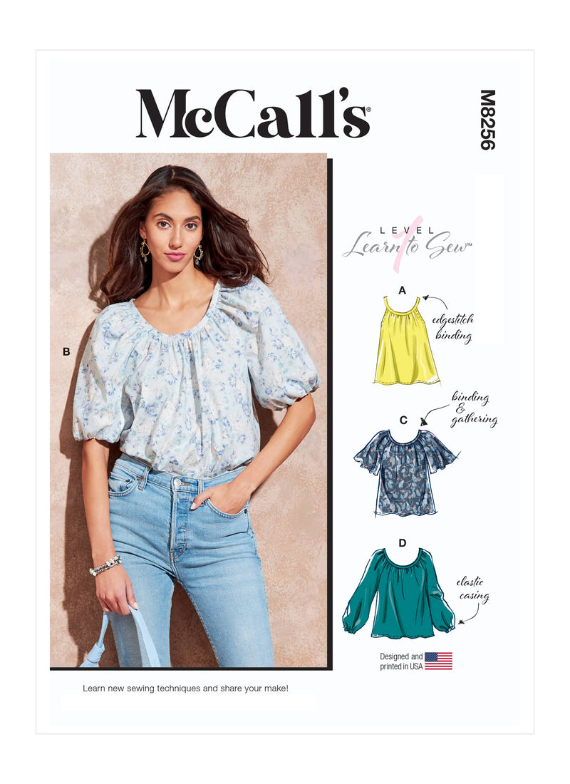 McCall’s Misses Tops Sewing Pattern M8256
