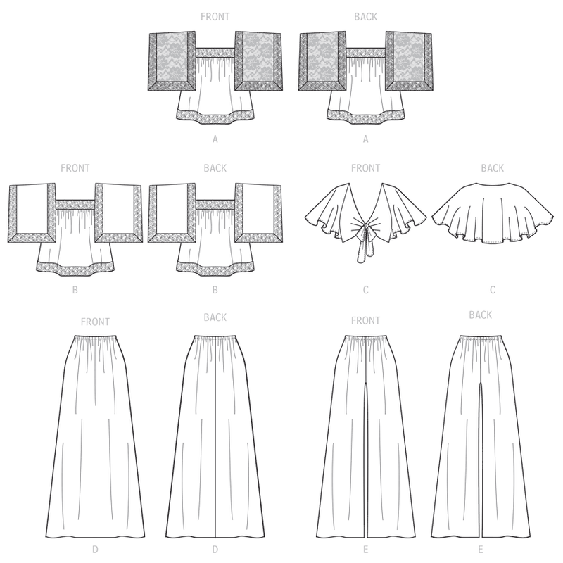 McCall’s Misses Top, Skirt, Pants Sewing Pattern M8257