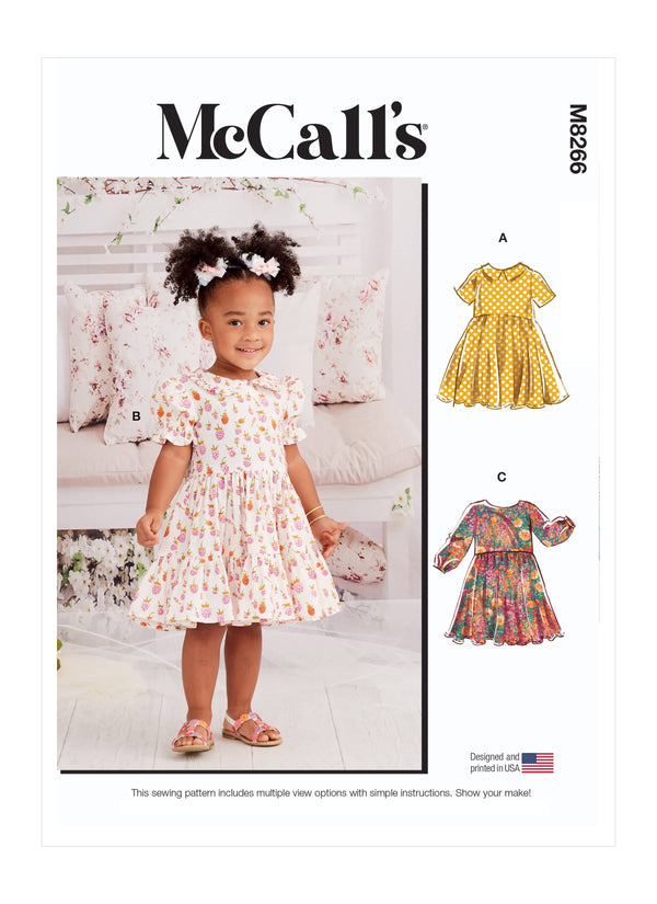 McCall’s Toddlers Dresses Sewing Pattern M8266