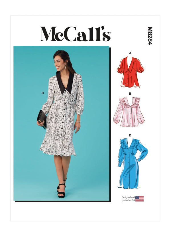 McCall’s Misses Tops And Dresses Sewing Pattern M8284