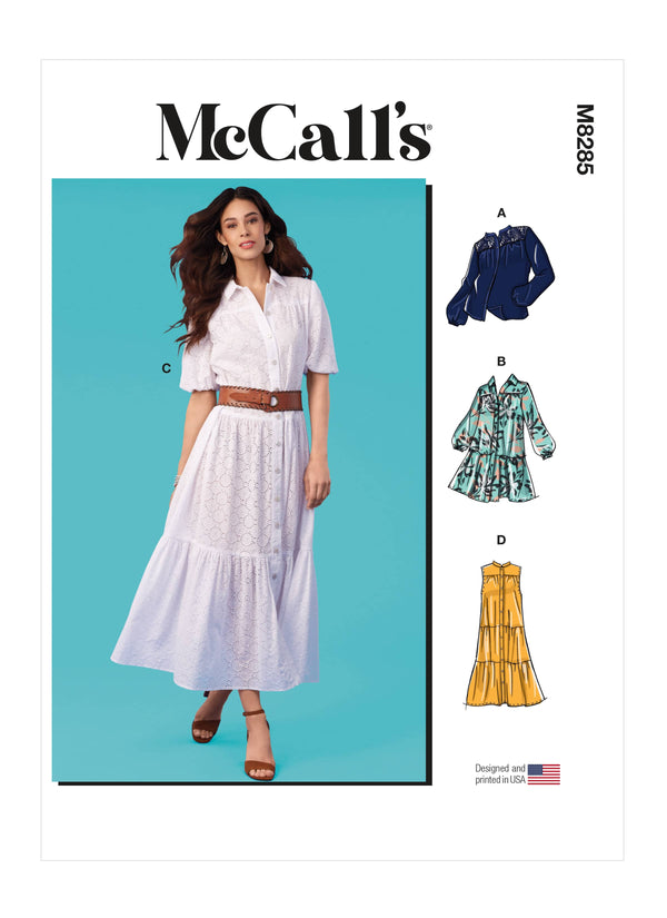 McCall’s Misses Top And Dresses Sewing Pattern M8285