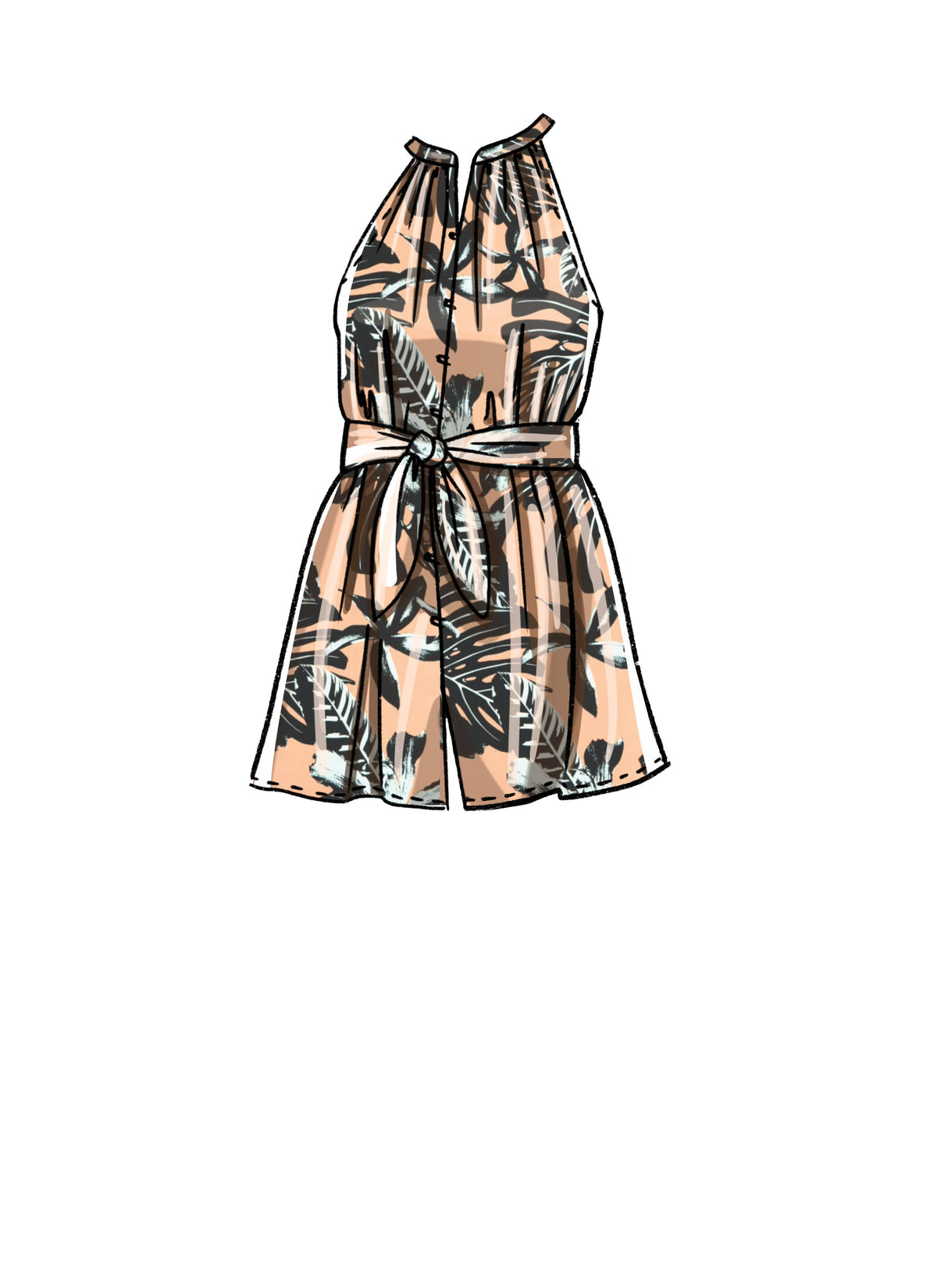 McCall’s Misses And Women's Romper, Jumpsuits And Sash Sewing Pattern M8288