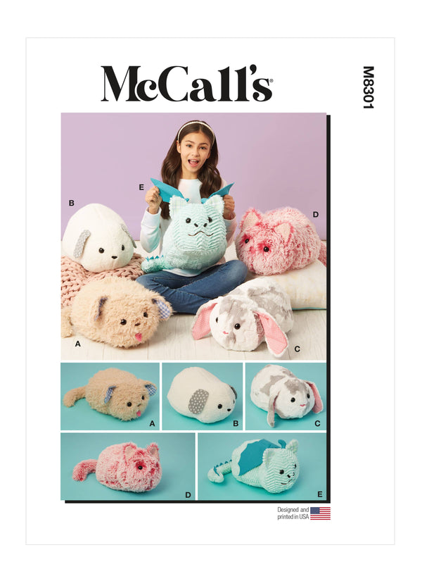 McCall’s Plushie Pets Sewing Pattern M8301