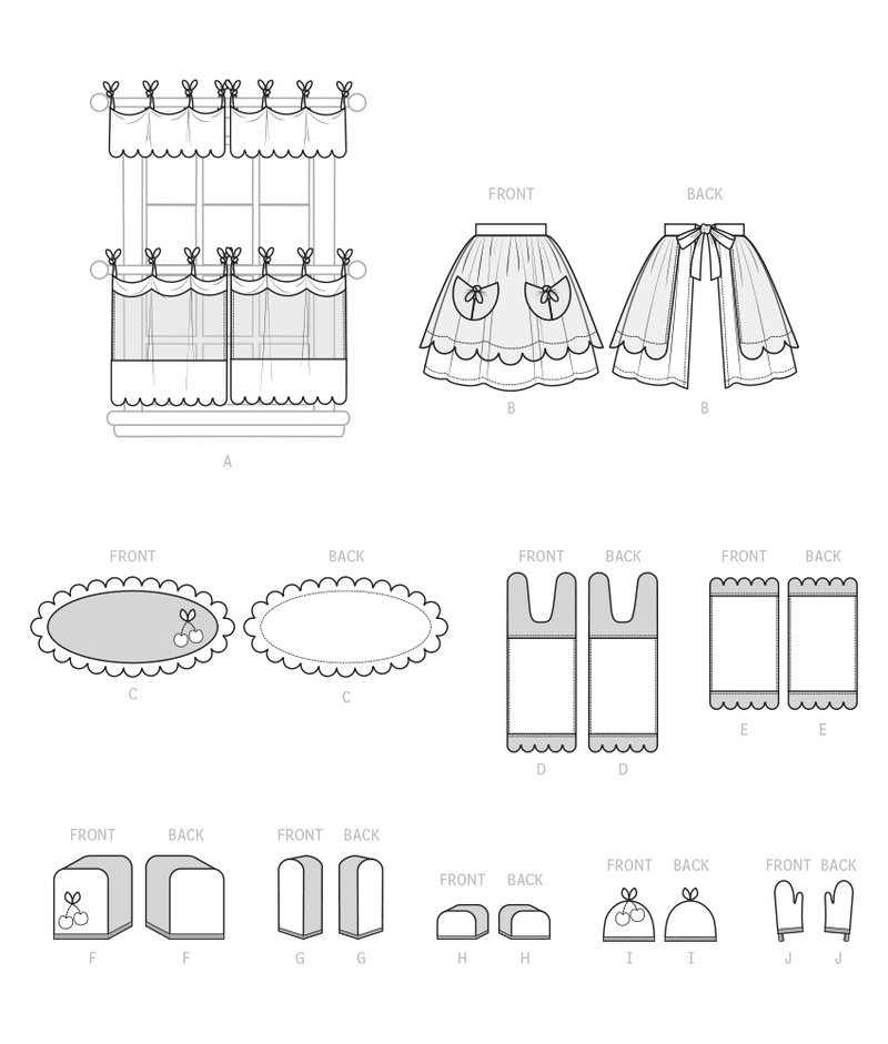 McCall’s Kitchen Décor And Apron Sewing Pattern M8302