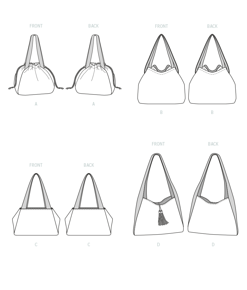 McCall’s Bags And Totes Sewing Pattern M8307