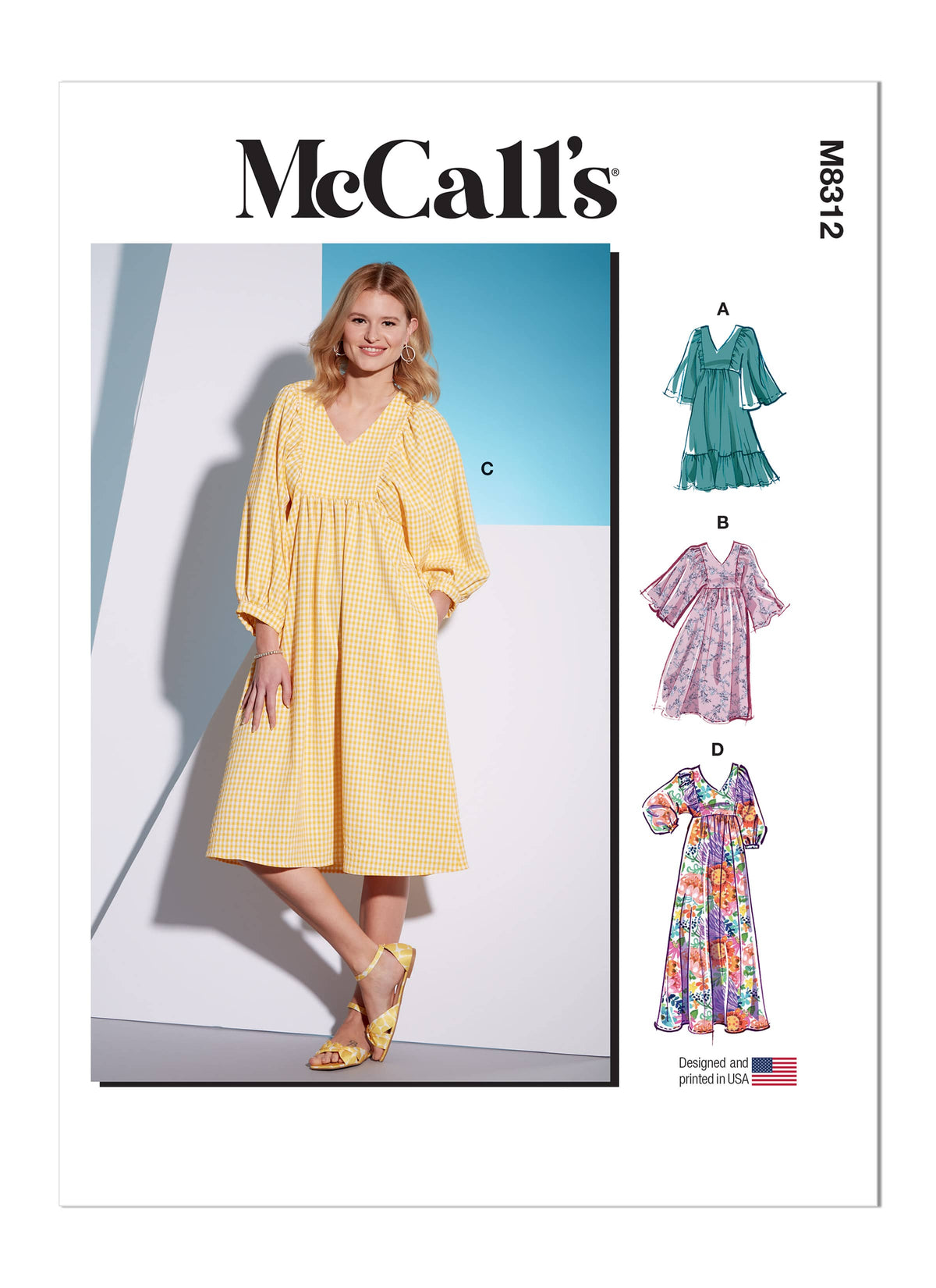 McCall’s Misses Dresses Sewing Pattern M8312