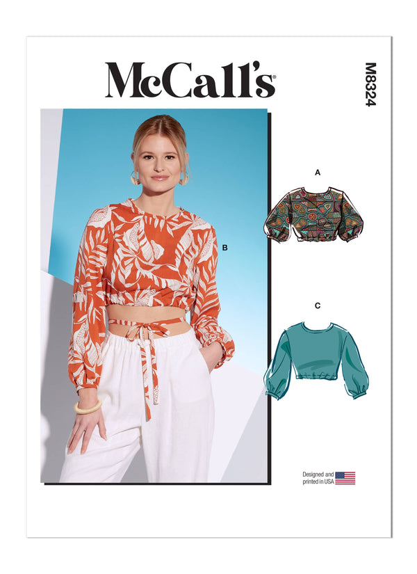 McCall’s Misses Tops Sewing Pattern M8324