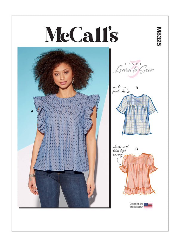 McCall’s Misses Tops Sewing Pattern M8325