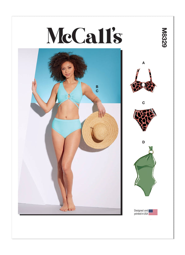 McCall’s Misses Swimsuits Sewing Pattern M8329