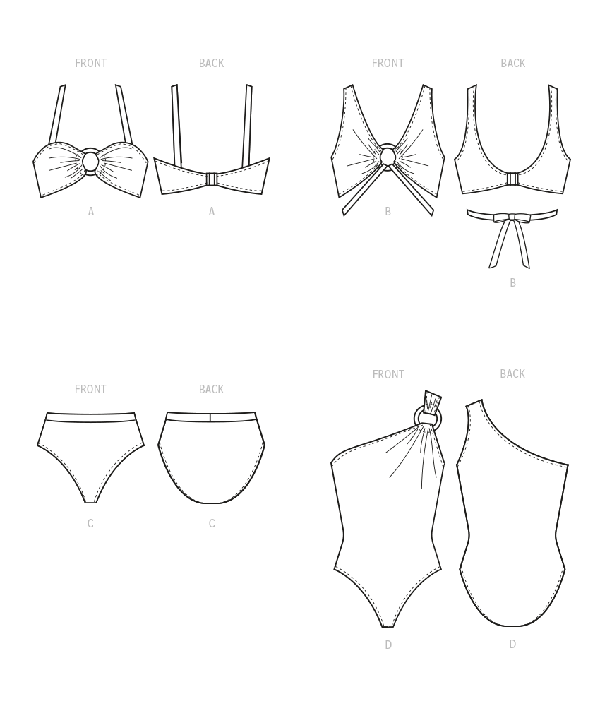 McCall’s Misses Swimsuits Sewing Pattern M8329