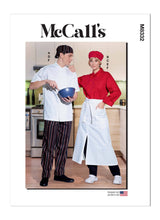 McCall’s Misses And Men's Chef Jacket, Pants, Apron And Cap Sewing Pattern M8332