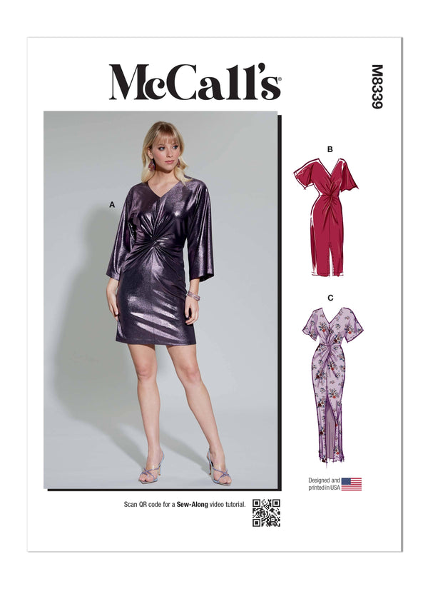 McCall’s Misses Knit Dress Sewing Pattern M8339