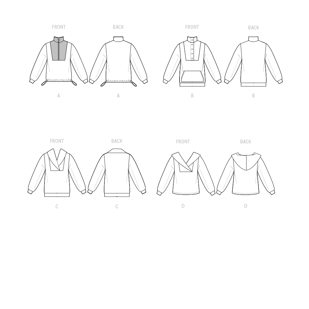 McCall’s Misses Pull-Over Top Sewing Pattern M8343