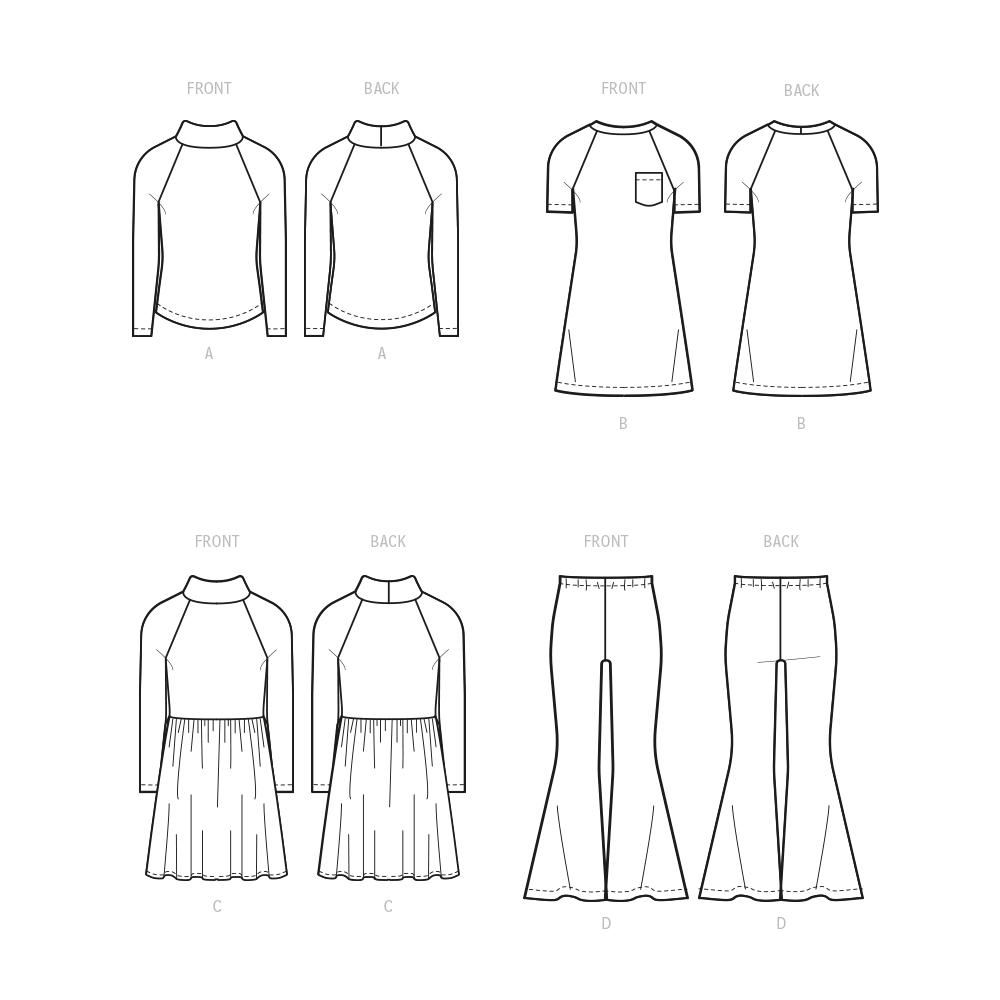 McCall’s Children's And Girls Knit Top, Dresses And Pants Sewing Pattern M8353