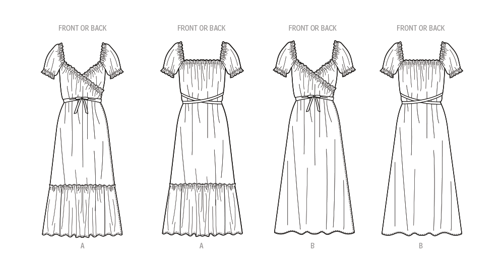 McCall’s Misses Vintage Wrap Dress By Laura Ashley Sewing Pattern M8358
