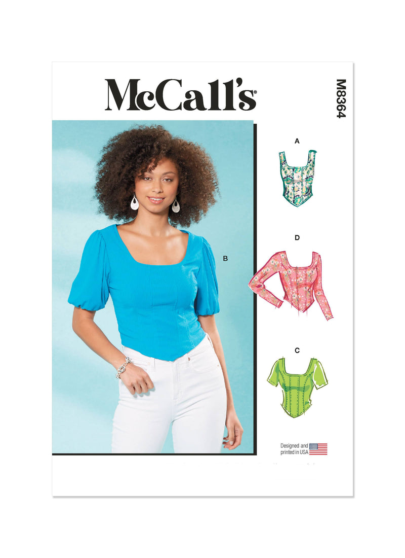 McCall’s Misses Knit Corset Tops Sewing Pattern M8364