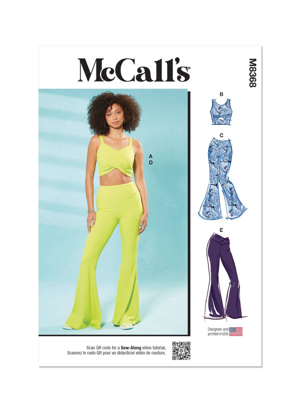 McCall’s Misses Knit Tops And Pants Sewing Pattern M8368