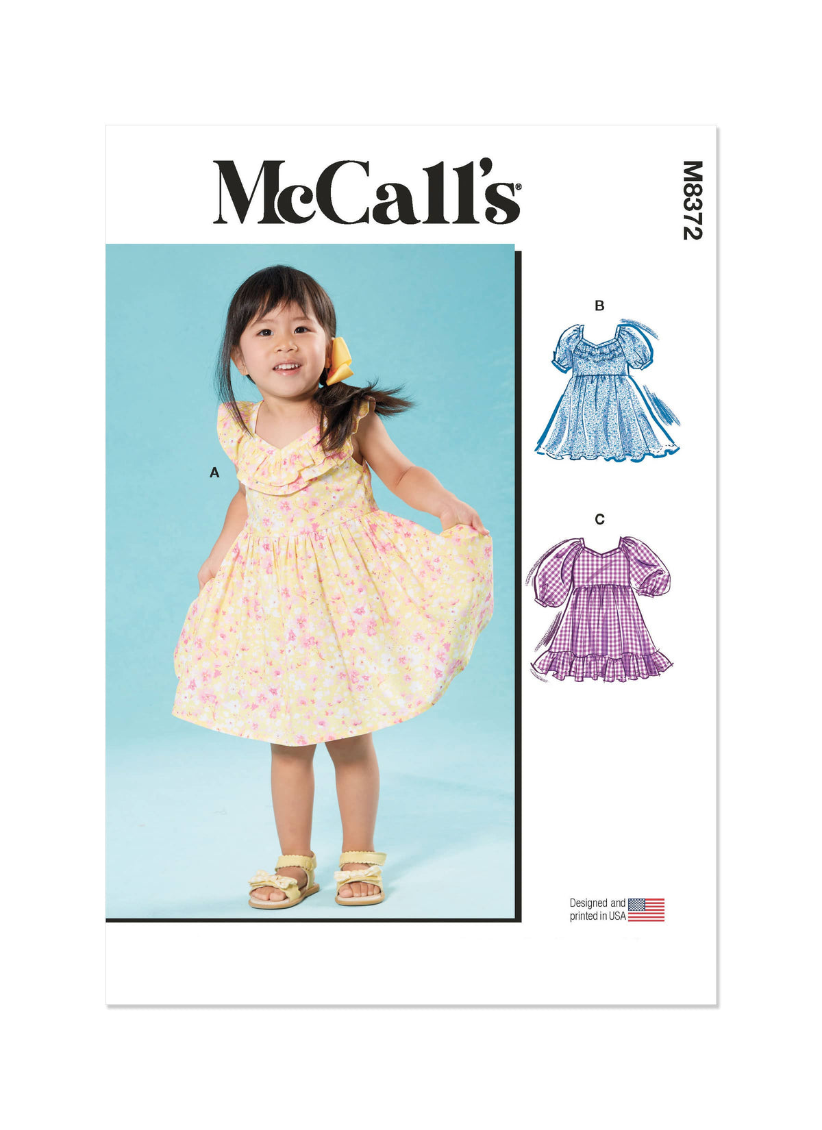 McCall’s Toddlers Dresses Sewing Pattern M8372