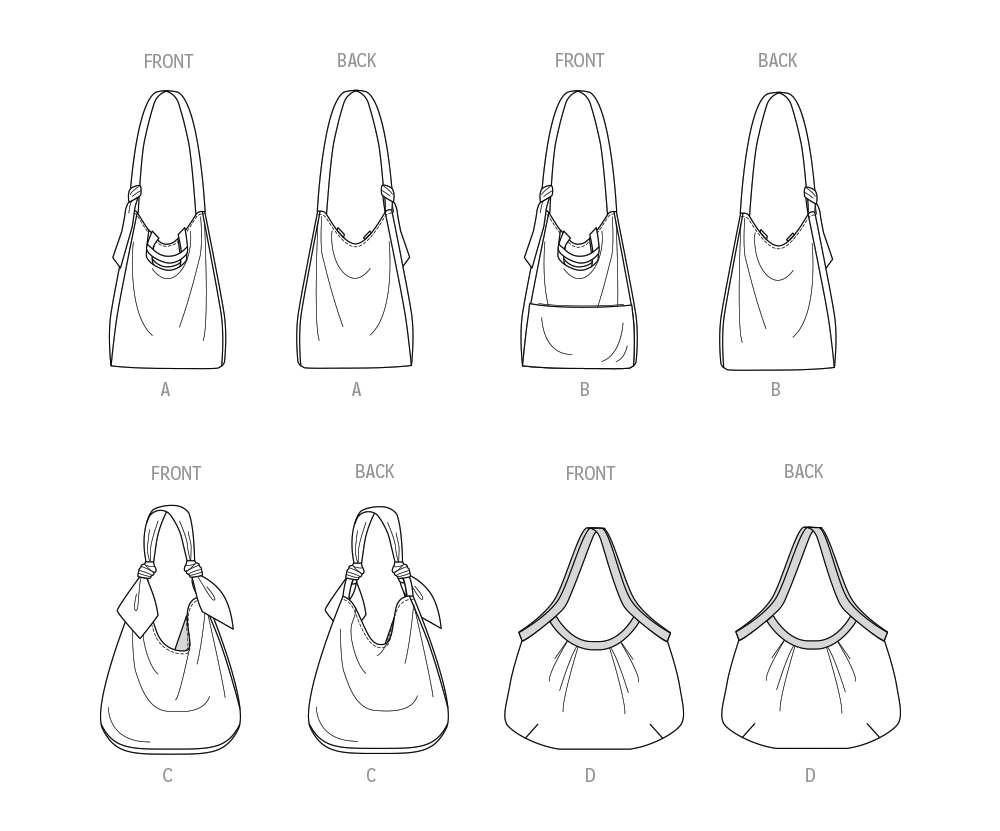 McCall’s Bags In Four Styles Sewing Pattern M8375