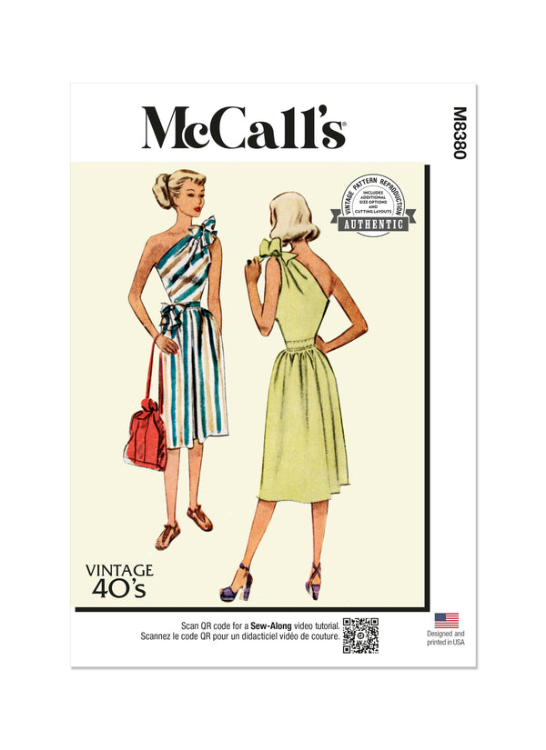 McCall’s Misses Dress Sewing Pattern M8380