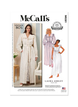 McCall’s Misses Robe, Tie Belt And Nightgown By Laura Ashley Sewing Pattern M8381