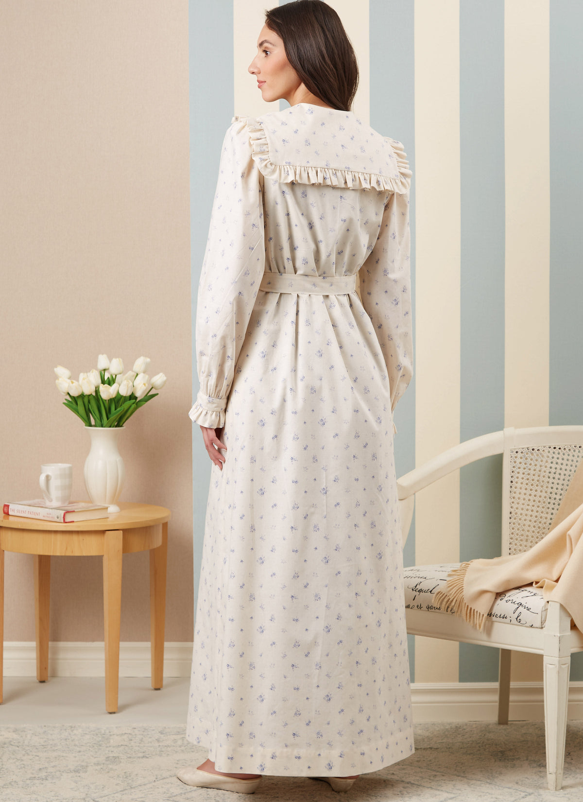 McCall’s Misses Robe, Tie Belt And Nightgown By Laura Ashley Sewing Pattern M8381