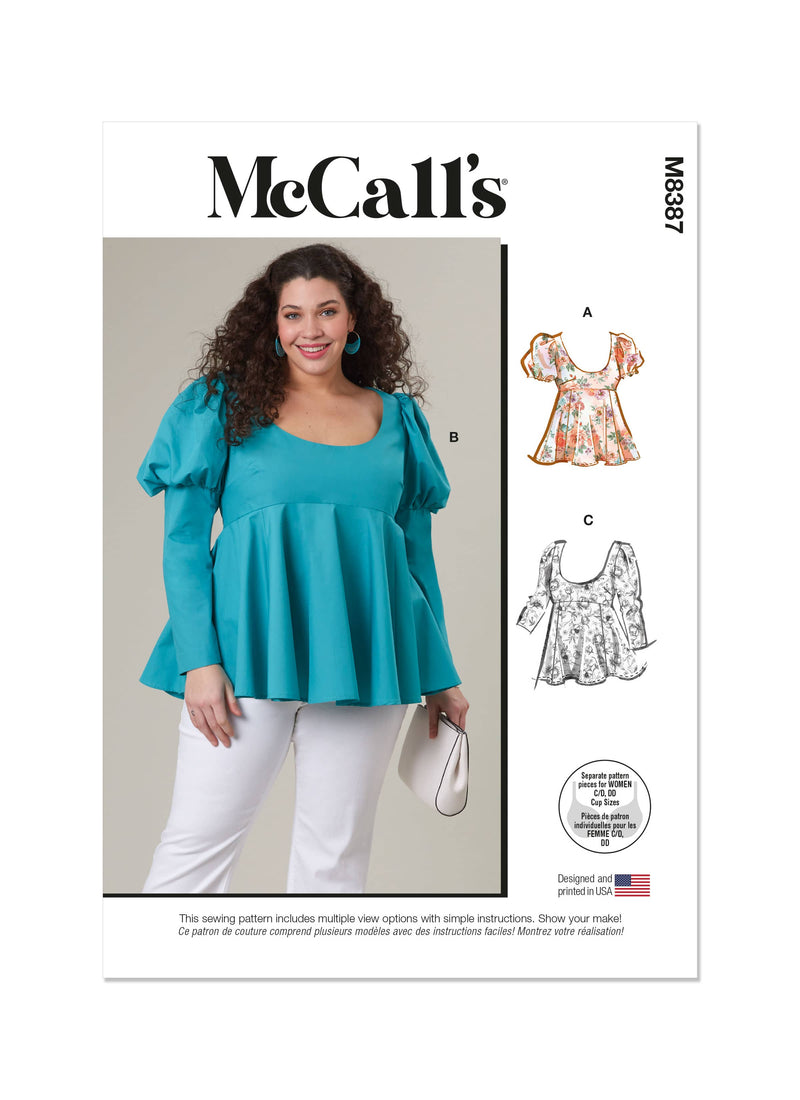 McCall’s Women's Tops Sewing Pattern M8387