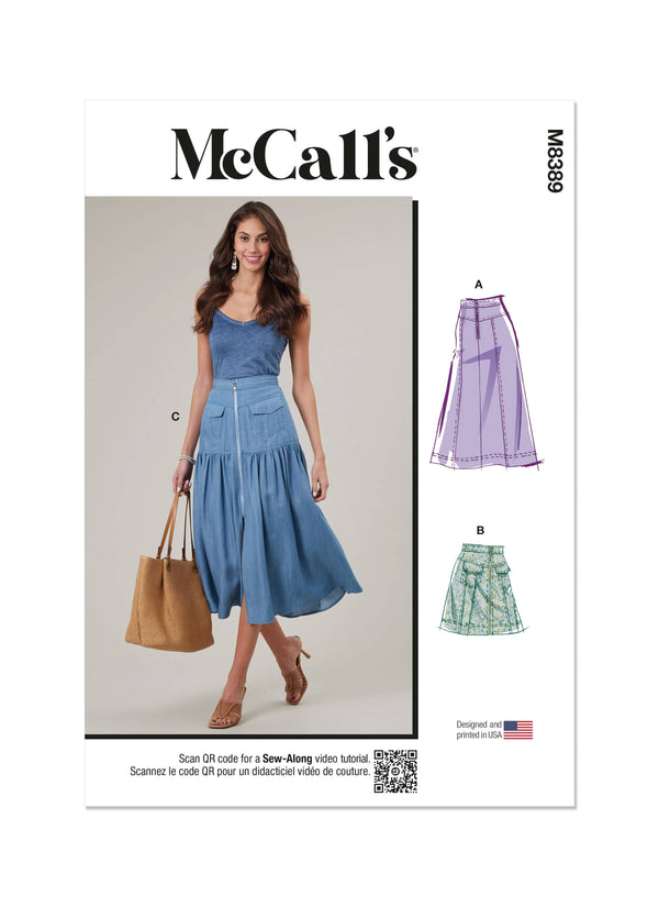 McCall’s Misses Skirts Sewing Pattern M8389