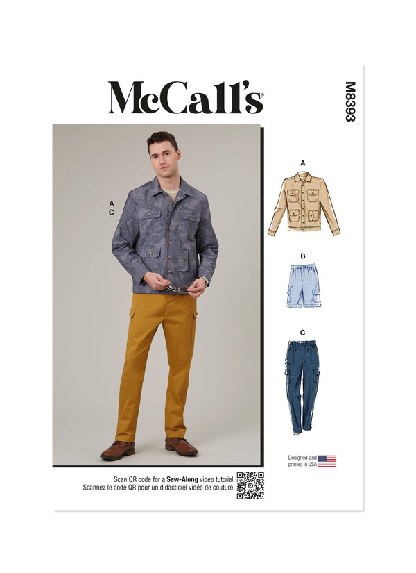 McCall’s Men's Jacket, Shorts And Pants Sewing Pattern M8393